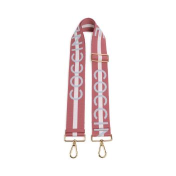 Coccinelle Nastro Signature Bag strap antique pink