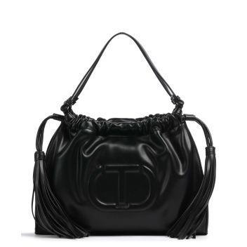 Twinset Oval T Logo Hobo bag black