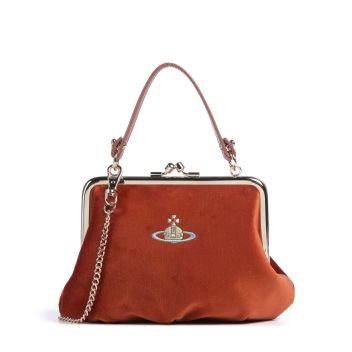 Vivienne Westwood Granny Velvet Frame Crossbody bag amber