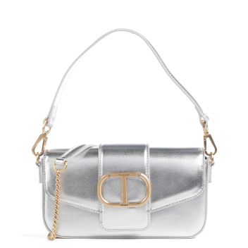 Twinset Amie Leather Crossbody bag silver