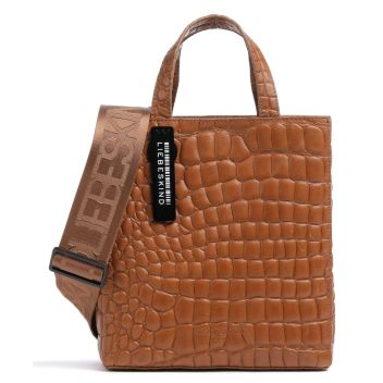 Liebeskind Paper Bag Waxy Croco S Handbag tan