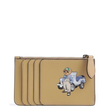 Polo Ralph Lauren Bear Overall Credit card holder light brown