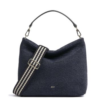 Abro Raffia Kaia Hobo bag navy