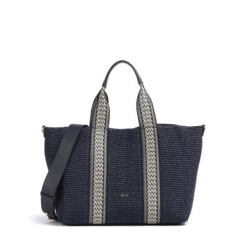 Abro Raffia Kaia Tote bag navy