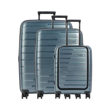Travelite Air Base Suitcase set (4 wheels) blue-grey