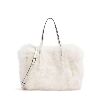 Abro Shearling Noelle Handbag ivory