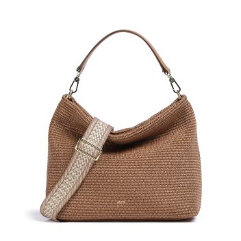Abro Raffia Kaia Hobo bag brown