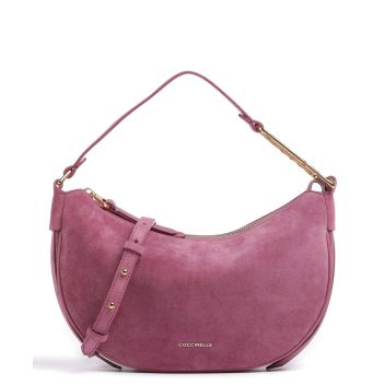 Coccinelle Priscilla Suede Hobo bag pink