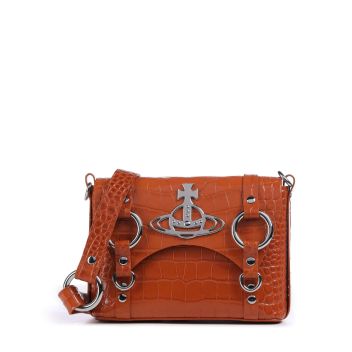 Vivienne Westwood Kim Embossed Croc Crossbody bag amber