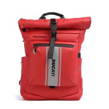 Piquadro Corner Special Ducati Rolltop backpack red