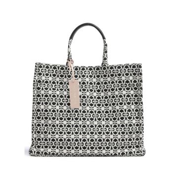 Coccinelle Never Without Bag Monogram Handbag black/white
