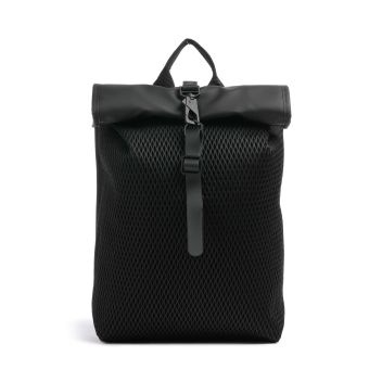 Rains Mesh Mini Rolltop backpack black