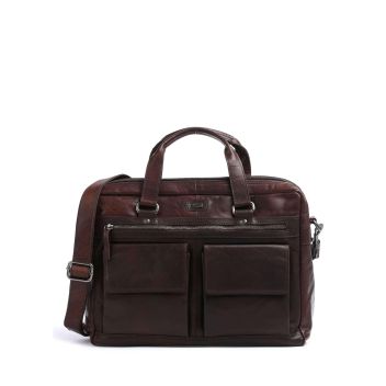 Spikes & Sparrow Bronco Briefcase dark brown