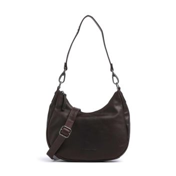 The Chesterfield Brand Cow Wax Pull Up Alexandria Shoulder bag dark brown