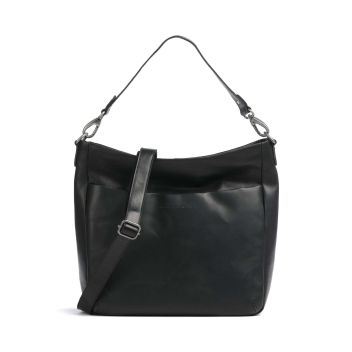 The Chesterfield Brand Cow Wax Pull Up Regina Hobo bag black