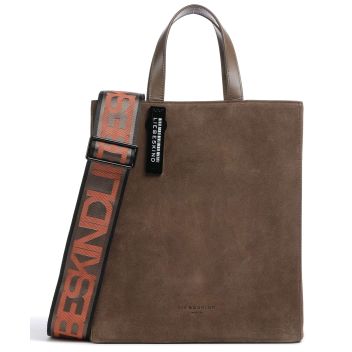 Liebeskind Paper Bag Hydro Suede M Handbag dark brown