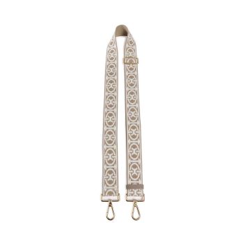 Coccinelle Nastro Monogram Bag strap beige/white