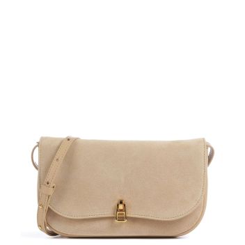 Coccinelle Magie Suede Crossbody bag beige