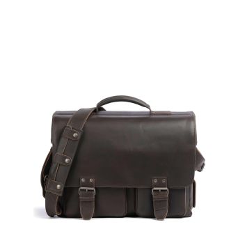Aunts & Uncles Hunter Big Finn Briefcase dark brown