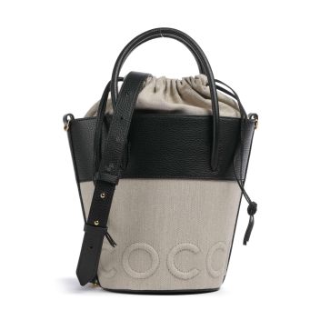 Coccinelle Myrtha Canvas Bucket bag nature/black