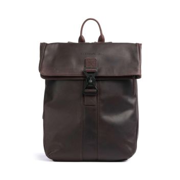 The Chesterfield Brand Cow Wax Pull Up Savona Backpack dark brown