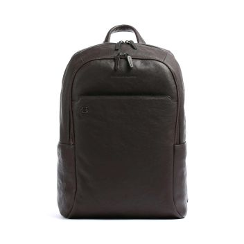 Piquadro Black Square Laptop backpack dark brown