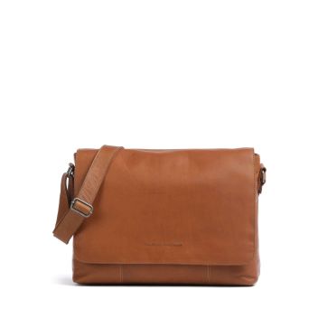 The Chesterfield Brand Cow Wax Pull Up Longa Briefcase cognac