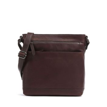 The Chesterfield Brand Cow Wax Pull Up Almeria Crossbody bag dark brown