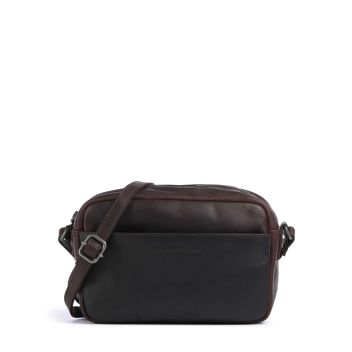 The Chesterfield Brand Cow Wax Pull Up Arona Crossbody bag dark brown