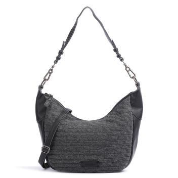 FredsBruder Felt Flowow Hobo bag black/grey