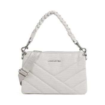 Lancaster Canvas Matelassé Shoulder bag light grey
