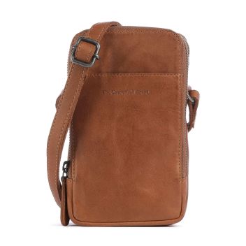 The Chesterfield Brand Cow Wax Pull Up Alesund Phone bag cognac