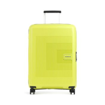 American Tourister Aerostep Spinner (4 wheels) yellow green