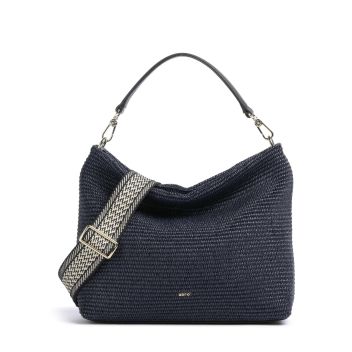 Abro Raffia Kaia Hobo bag navy