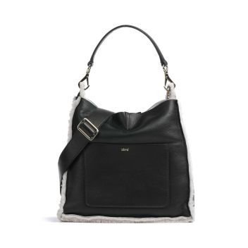 Abro Shearling Raquel Hobo bag black
