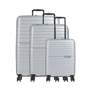 Travelite Trient Suitcase set (4 wheels) silver