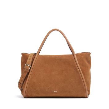 Abro Suede Willow Handbag cognac
