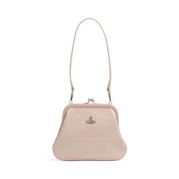 Vivienne Westwood Vivienne Embossed Croc Shoulder bag antique pink