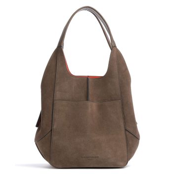 Liebeskind Lilly Hydro Suede M Hobo bag dark brown