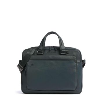 Piquadro Black Square Briefcase dark green