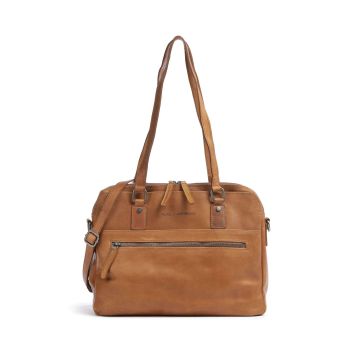 The Chesterfield Brand Cow Wax Pull Up Bergamo Shoulder bag cognac