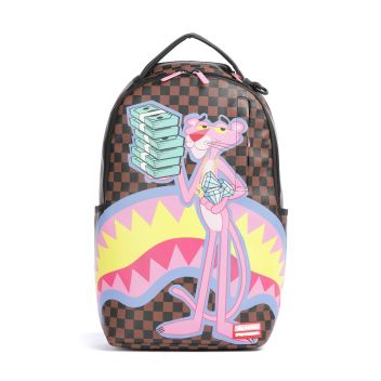 Sprayground Pink Panther Holding Money Stack Backpack brown