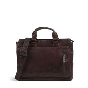 Spikes & Sparrow Bronco Bennie Briefcase dark brown