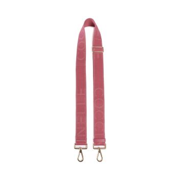 Coccinelle Nastro Signature Bag strap antique pink