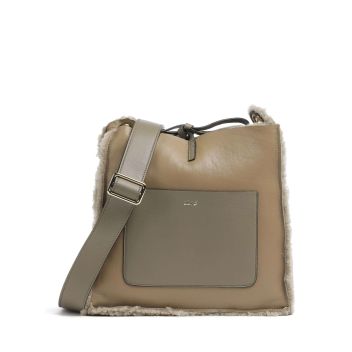 Abro Shearling Raquel Crossbody bag olive-green