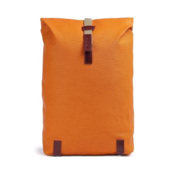 Brooks England Pickwick Cotton Canvas Large Rolltop backpack orange
