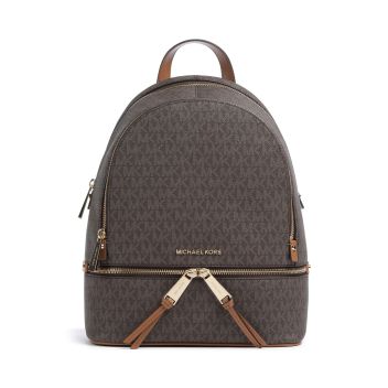 Michael Kors Rhea Zip Backpack dark brown