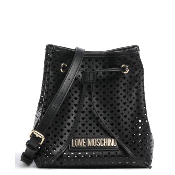 Love Moschino Heart Pattern Bucket bag black