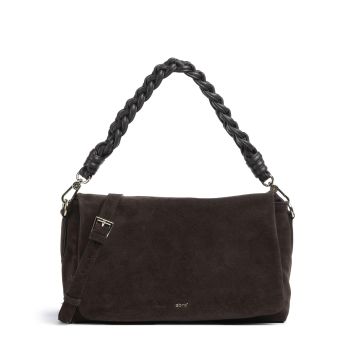 Abro Suede Soley Shoulder bag dark brown