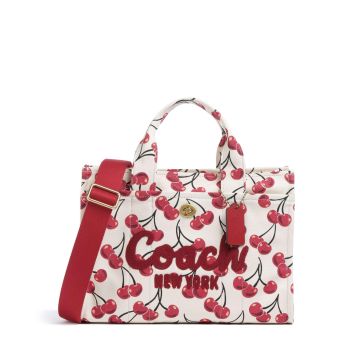 Coach Cargo Cherry Print Handbag ivory